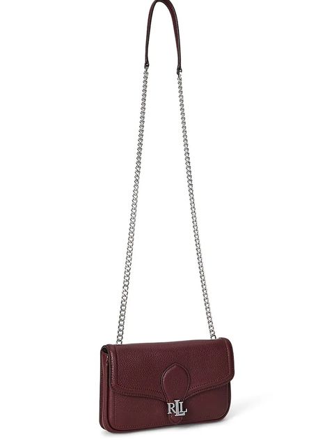 Lauren Ralph Lauren portfel skórzany damski kolor bordowy 432977374