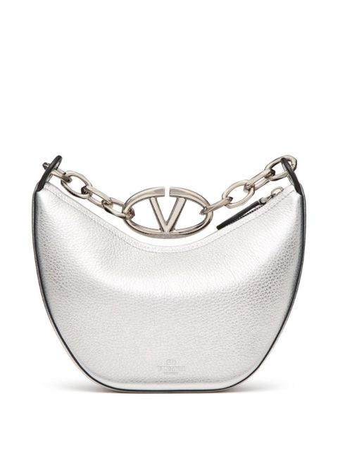 Valentino Garavani mini VLogo Moon Hobo bag - Silver