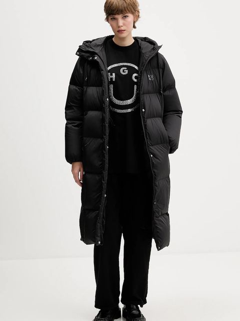 HUGO kurtka puchowa kolor czarny zimowa oversize 50546355
