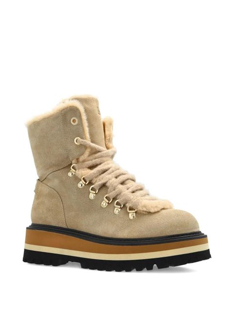 BOGNER 40mm suede platform boots - Neutrals - zdjęcie produktu nr 2