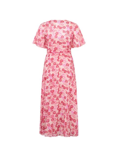 Valentino Garavani wrap floral-print midi dress - Pink - zdjęcie produktu nr 2