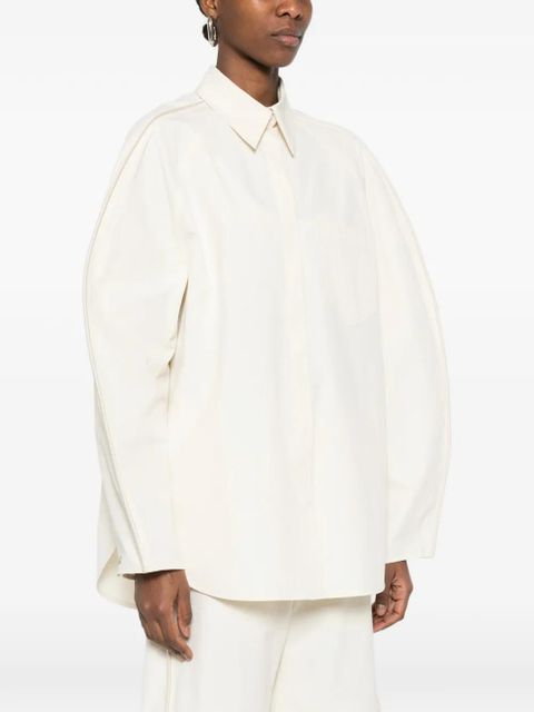Nanushka balloon binding detail shirt - Neutrals
