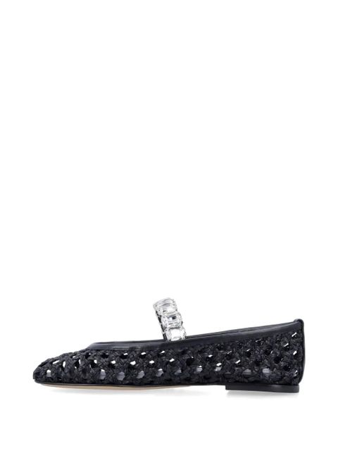 Casadei crystal-embellished ballet flats - Black