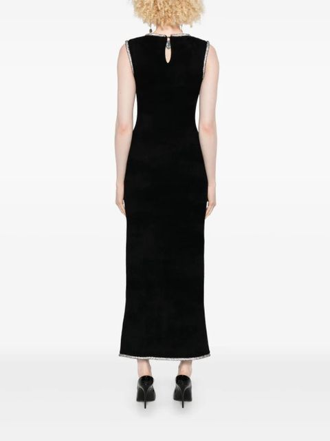 SANDRO embellished split maxi dress - Black