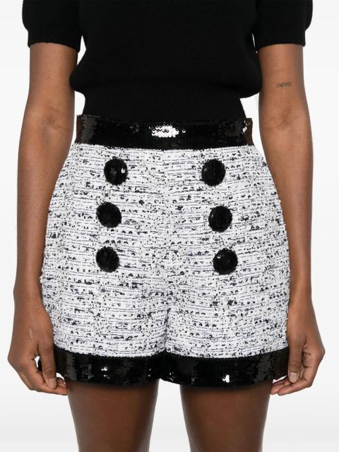 Balmain tweed shorts - White