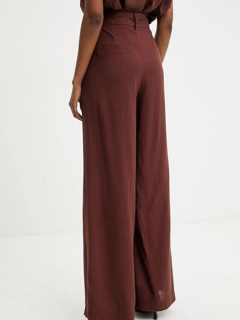 Answear.LAB komplet z lnem damski kolor brązowy