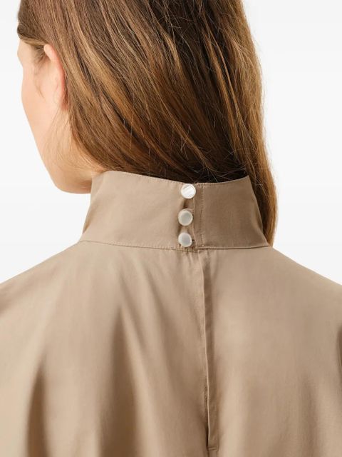 AMI Paris mock-neck buttoned dress - Neutrals