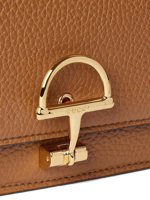 Gucci half-Horsebit removable-chain mini bag - Brown