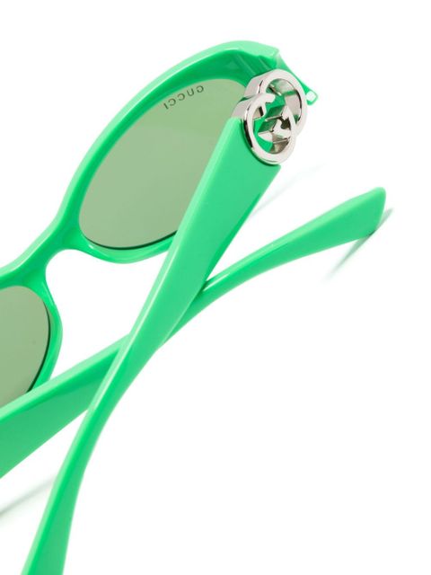 Gucci Eyewear Hailey oval-frame sunglasses - Green