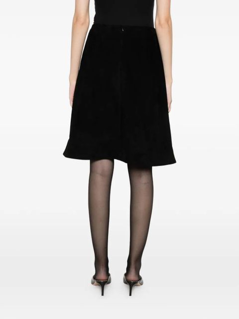 TOTEME suede mini skirt - Black
