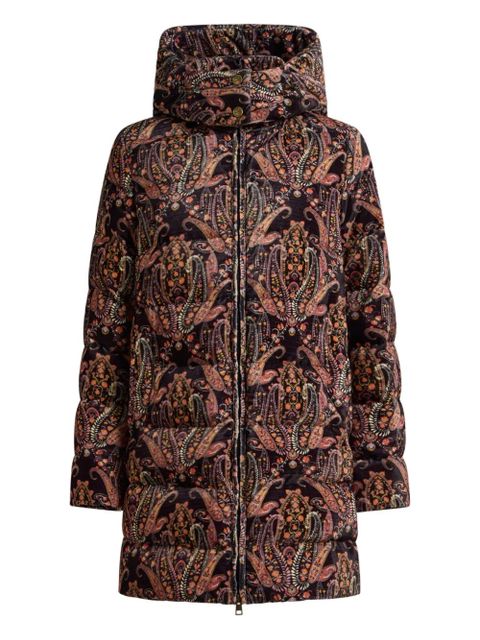 ETRO floral paisley velvet puffer jacket - Black - zdjęcie produktu nr 1