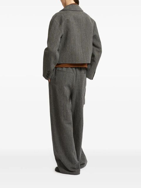 Yves Salomon notched lapel jacket - Grey