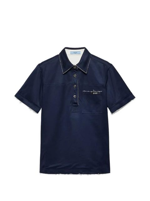 Prada buttoned pocket polo shirt - Blue - zdjęcie produktu nr 1
