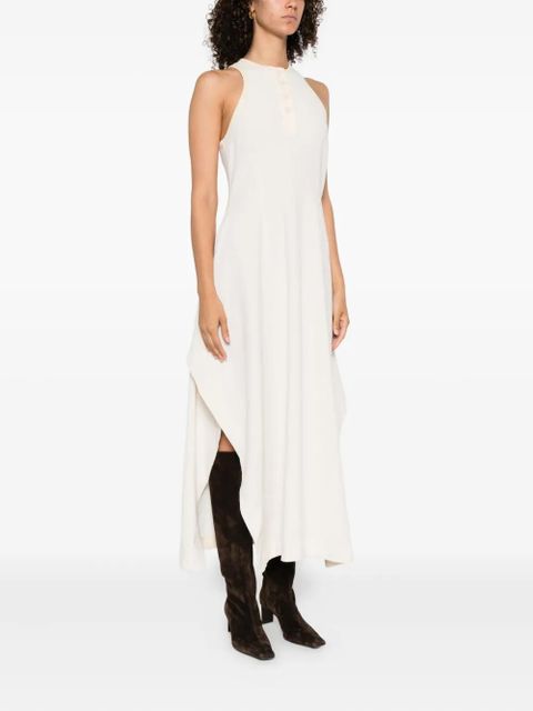 Nanushka draped-hem tank midi dress - Neutrals