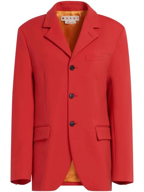 Marni single-breasted jersey blazer - Red - zdjęcie produktu nr 1