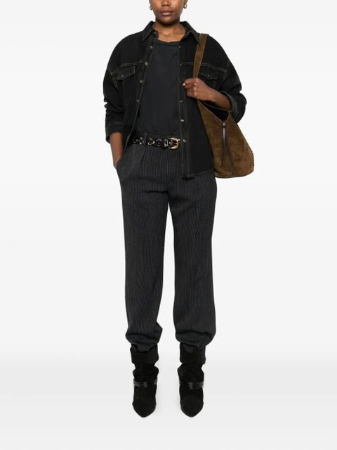 ISABEL MARANT pinstripe pleated trousers - Black - zdjęcie produktu nr 2