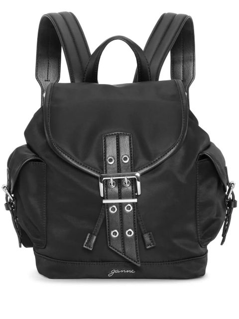 GANNI buckled backpack - Black - zdjęcie produktu nr 1