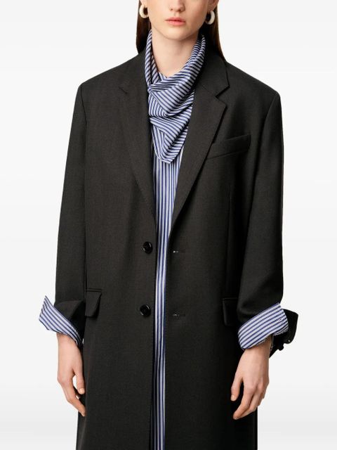 AMI Paris single-breasted wool coat - Black