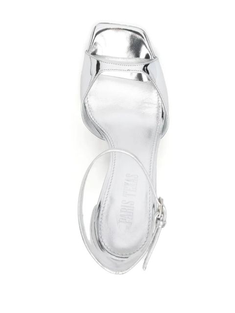 Paris Texas 105mm patent-leather sandals - Silver