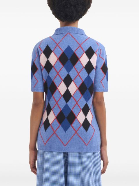 Marni knitted polo top - Blue