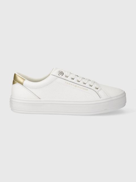 Tommy Hilfiger sneakersy ESSENTIAL VULC LEATHER SNEAKER kolor biały FW0FW07778