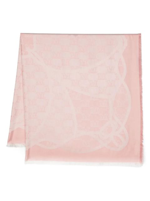 Max Mara logo-jacquard silk scarf - Pink - zdjęcie produktu nr 1