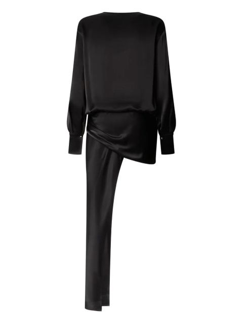 PINKO asymmetric draped mini dress - Black - zdjęcie produktu nr 2