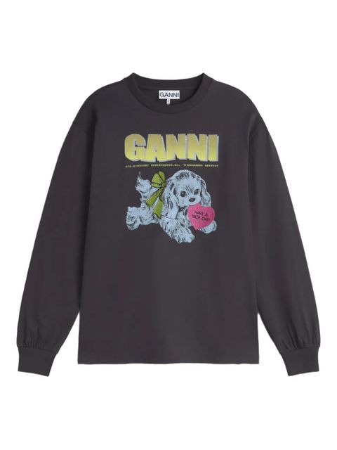 GANNI graphic-print sweatshirt - Grey - zdjęcie produktu nr 1