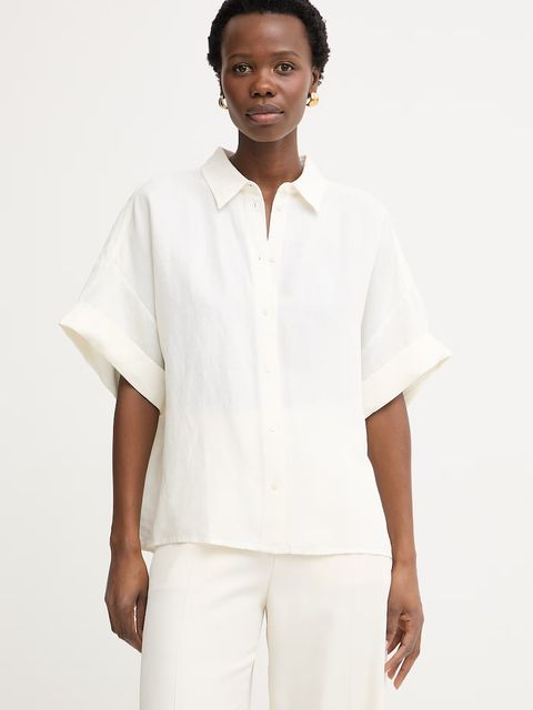 BOSS Orange koszula damska z dodatkiem lnu C Bisenas - zdjęcie produktu nr 2