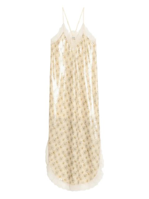 Zadig&Voltaire Ristyl flower midi dress - Neutrals - zdjęcie produktu nr 1