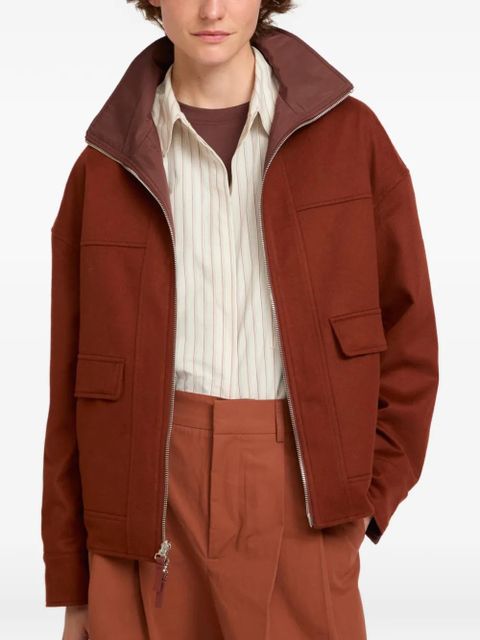 Yves Salomon reversible zip jacket - Brown