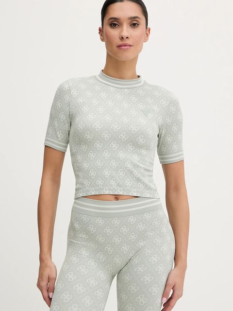 Guess t-shirt RHOMBUS damski kolor zielony V5BP07 K2000 - zdjęcie produktu nr 1