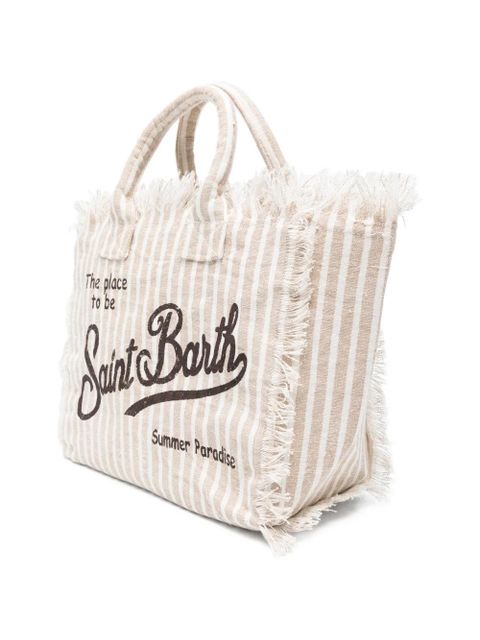 MC2 Saint Barth Colette stripes fringed tote bag - Neutrals - zdjęcie produktu nr 2