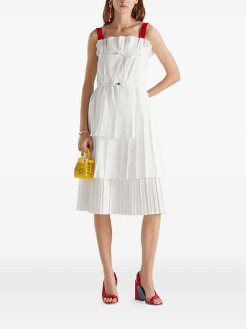 FENDI ruffled pleated midi dress - White - zdjęcie produktu nr 2