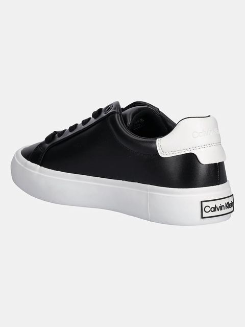 Calvin Klein sneakersy skórzane LACE-UP SNEAKER LTH CK damskie kolor czarny HW0HW02673 - zdjęcie produktu nr 2