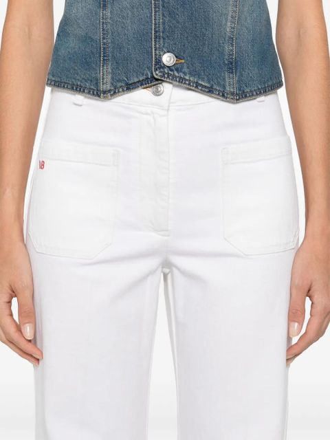 Victoria Beckham logo-tag jeans - White