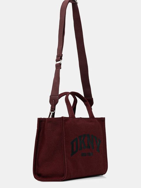 Dkny torebka bawełniana kolor bordowy R41AOR57
