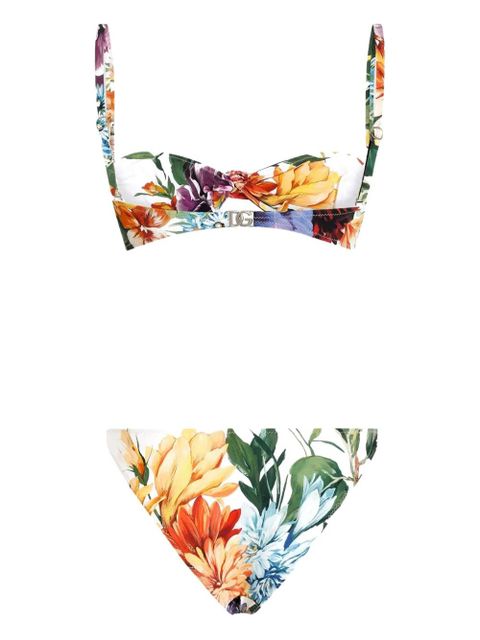 Dolce & Gabbana floral-print swimsuit - White - zdjęcie produktu nr 2