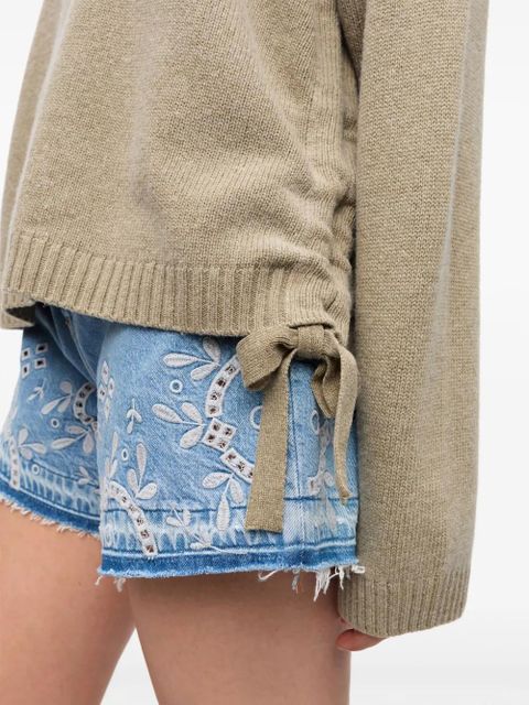 GANNI drawstring sweater - Neutrals