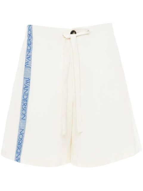 JW Anderson logo-tape wide-leg shorts - White - zdjęcie produktu nr 1