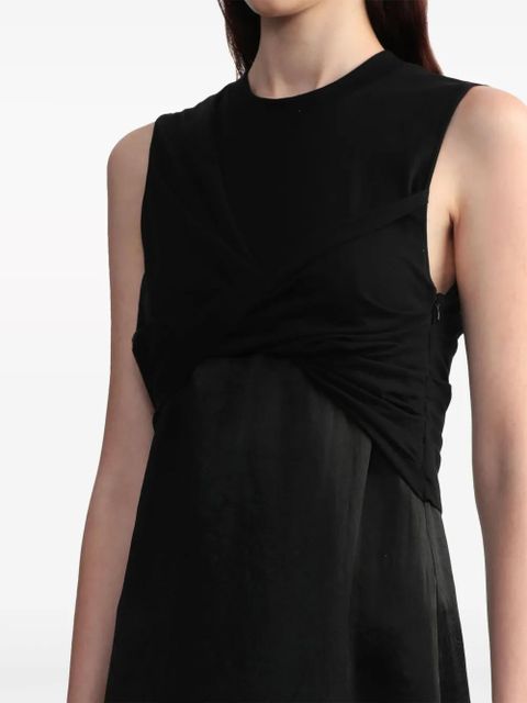 3.1 Phillip Lim draped cotton midi-dress - Black