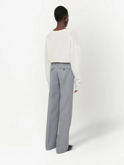 ANINE BING pressed-crease straight-leg trousers - Grey