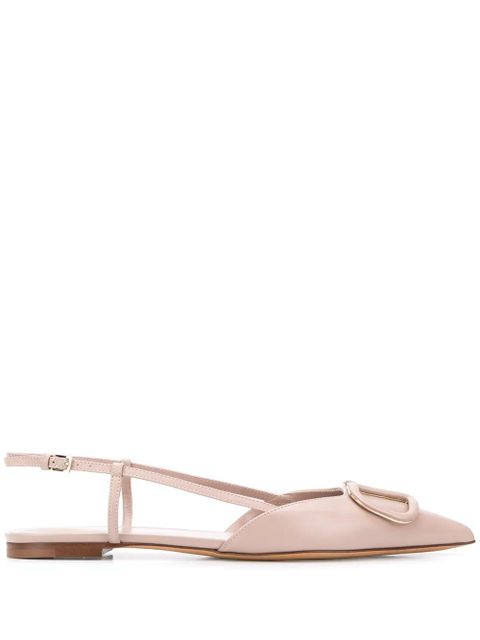 Valentino Garavani VLOGO pointed ballerina shoes - Pink - zdjęcie produktu nr 1