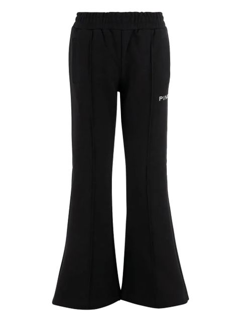 PINKO logo-embroidered flared trousers - Black - zdjęcie produktu nr 1