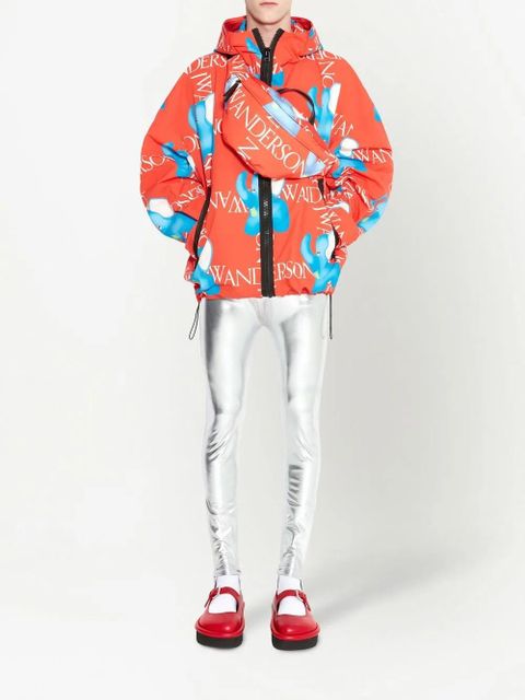 JW Anderson elephant-print oversized hooded jacket - Red - zdjęcie produktu nr 2