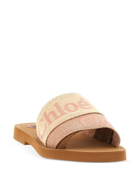 Chloé Woody logo-print sandals - Neutrals - zdjęcie produktu nr 2