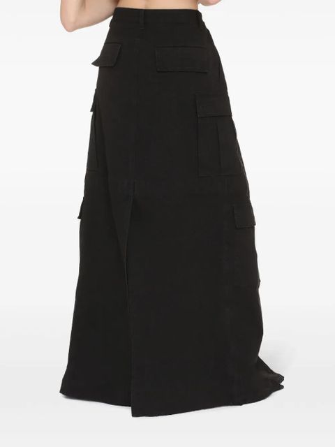Balenciaga cargo-pockets slit skirt - Black