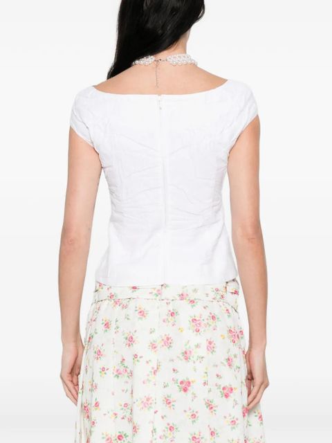 SHUSHU/TONG V-neck top - White