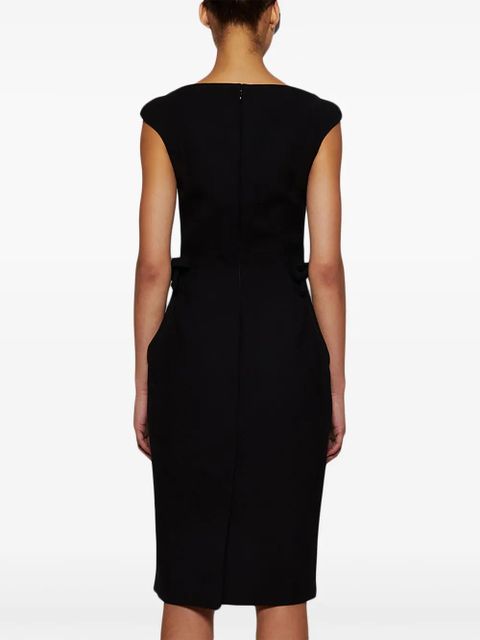 Miu Miu boat-neck wool midi dress - Black
