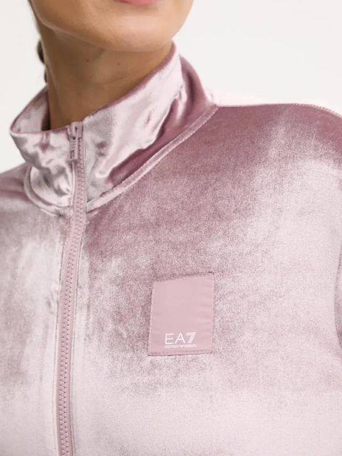 EA7 Emporio Armani dres welurowy kolor fioletowy TJZDZ.6DTV64